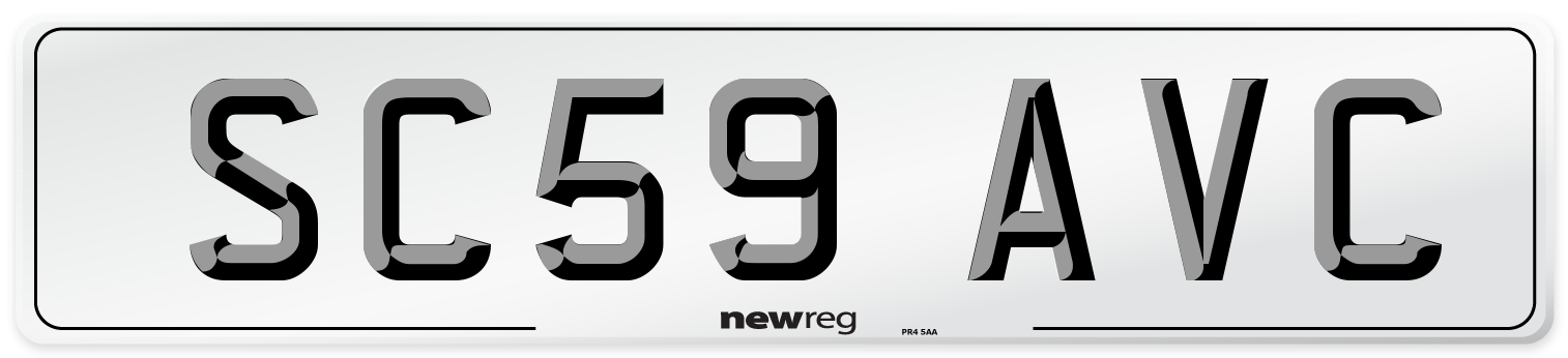 SC59 AVC Number Plate from New Reg